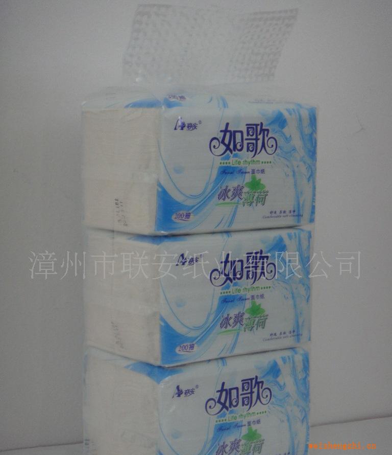 福建廈門廠家供應100%純木漿優質200抽花香味軟抽餐巾紙