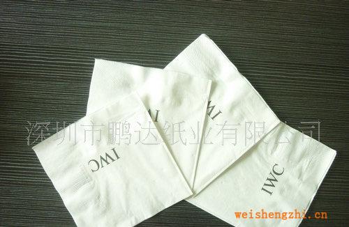 廠家供應單色印刷LOGO23*23雙層餐巾紙